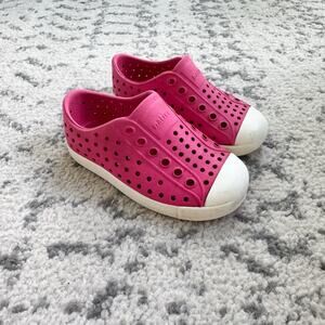 Girls Hot Pink Native Shoes Size 7C